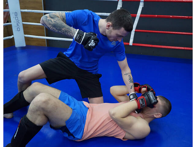 Рукавиці для MMA PowerPlay 3056 А Чорно-Білі XL - Фото 9