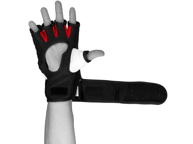 Рукавиці для MMA PowerPlay 3075 Чорні-Білі L - Фото 6