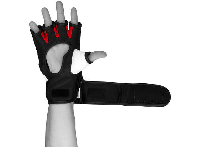 Рукавиці для MMA PowerPlay 3075 Чорні-Білі XL - Фото 6