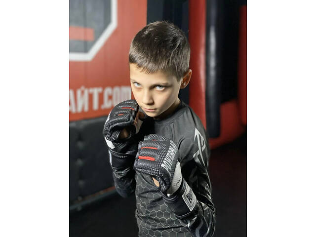 Рукавиці для MMA PowerPlay 3075 Чорні-Білі XL - Фото 7