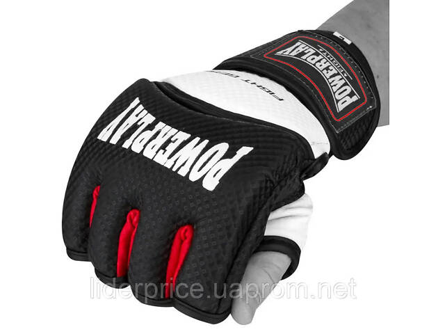 Рукавиці для MMA PowerPlay 3075 Чорні-Білі L, Оригінал! - Фото 1