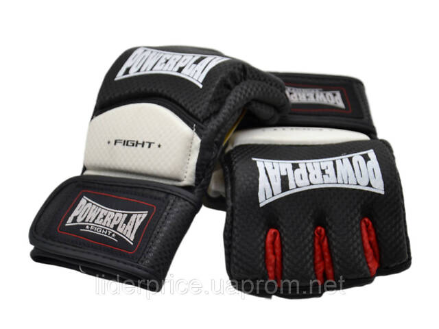 Рукавиці для MMA PowerPlay 3075 Чорні-Білі L, Оригінал! - Фото 8