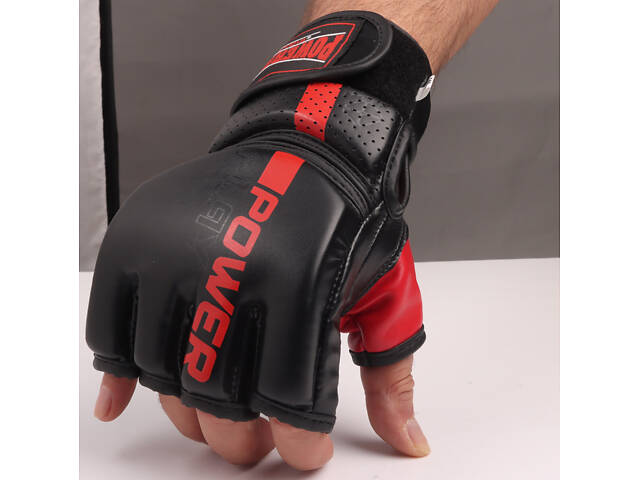 Рукавиці для MMA PowerPlay 3093 Чорні S - Фото 9