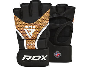 Рукавиці для ММА RDX AURA PLUS T-17 Black Golden M