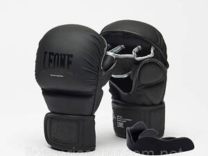Рукавиці греплінгові для ММА Leone BLACK Edition M (капа в комплекті), Оригінал!