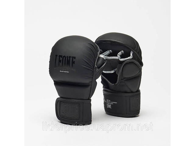 Перчатки грепплинговые для ММА Leone BLACK Edition L (капа в комплекте), Оригинал! - Фото 2