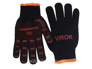 Рукавиці трикотажні SAMURAI з двостороннім ПВХ (10 клас,бавовна 40%,поліестр 60%)розм.10