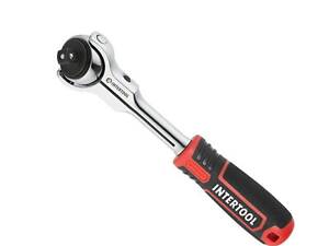 Тріскачка INTERTOOL ET-8008 поворотна 72 зуба 3/8 ' (рукоятка з храповим механізмом)