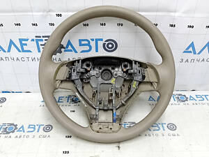 Руль голый Nissan Rogue 14-16 резина бежевая, потерт, под химчистку, сломаны крепления