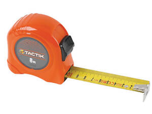 Рулетка 8м x 25мм протиударна ABS пластик [INSMTMTRU00825BPT0] TACTIX