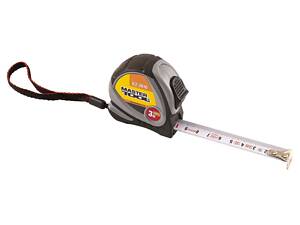 Рулетка MASTERTOOL 3 м 16 мм фіксатор полотна покриття TPR 63-3016