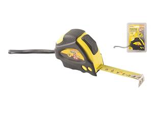 Рулетка MASTERTOOL 3 м 16 мм з магнітами 2 фіксатора покриття TPR 61-3016