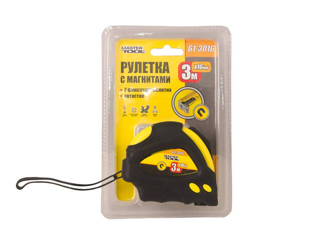 Рулетка Mastertool 3 м x 16 мм магніт (61-3016) - Фото 2