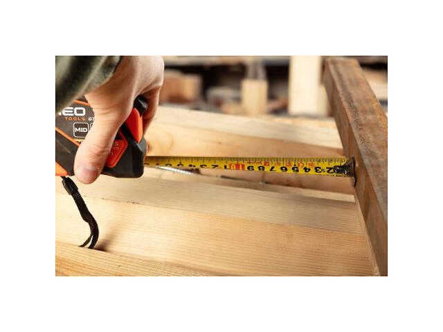 Рулетка Neo Tools 5мx25мм, з фіксатором змотування, магніт (67-233) - Фото 2