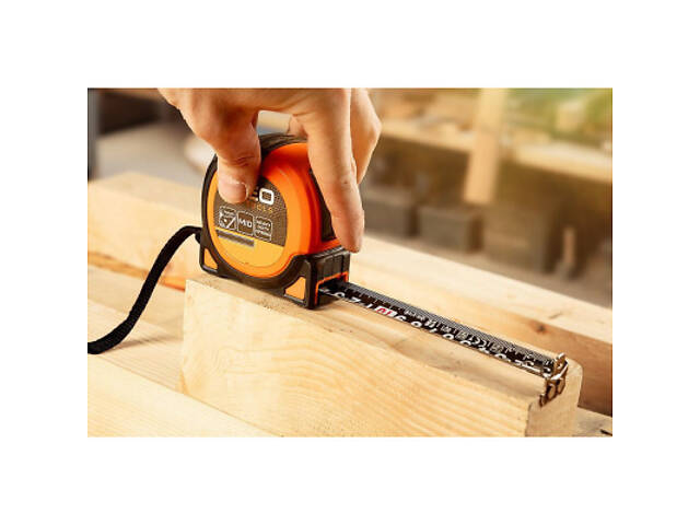 Рулетка Neo Tools Super Black, 5мx19мм, з фіксатором змотування, магніт (67-242) - Фото 4