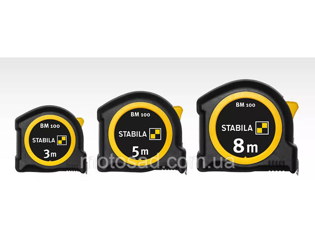 Рулетка STABILA Type BM 100: L= 8 м x 25 мм - Фото 1