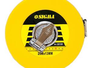 Рулетка стекловолокно 20м×13мм SIGMA (3831201)
