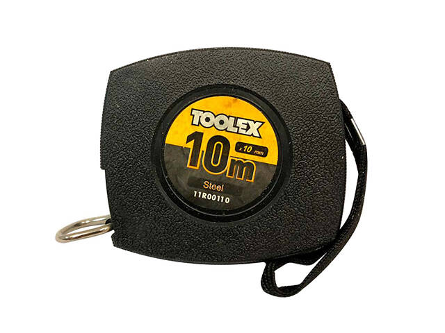 Рулетка Toolex - 10м x 10мм бобина металлическая - Фото 1