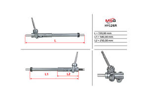 Рулевая рейка без ГУР HY126R HYUNDAI Santa Fe DM 12-18; KIA Sorento UM 14-20