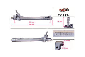 Рульова рейка без ГПК TY117R TOYOTA RAV4 13-18, RAV4 HYBRID 15-18; LEXUS NX 14-21