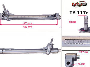 Рулевая рейка без ГУР TY117R TOYOTA RAV4 13-18, RAV4 HYBRID 15-18; LEXUS NX 14-21