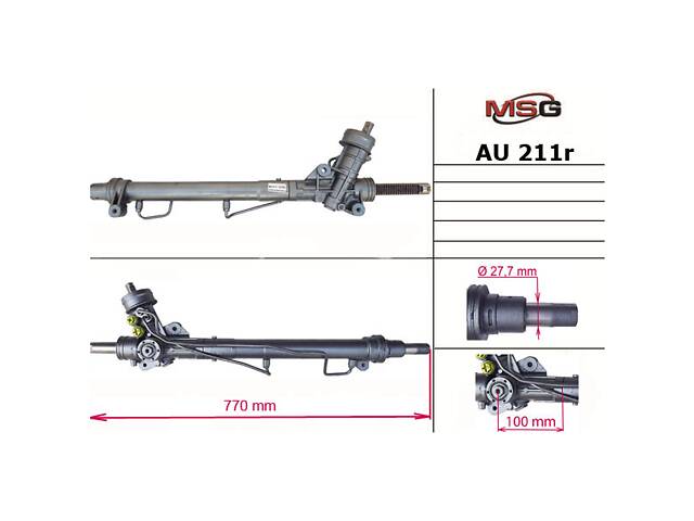 Рулевая рейка с ГУР AU211R VW PASSAT B5 96-05; SKODA Superb 01-08