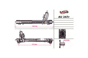 Рулевая рейка с ГУР AU247R AUDI A4 07-15, A5 07-16