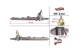 Рульова рейка з ГПК HY241R HYUNDAI Grandeur TG 05-11