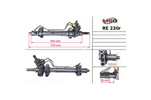 Рулевая рейка с ГУР RE230R RENAULT Kangoo 97-07, Clio II 98-05; NISSAN Kubistar 03-08