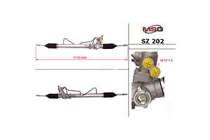 Рульова рейка з ГПК SZ202 SUZUKI Grand Vitara 98-05