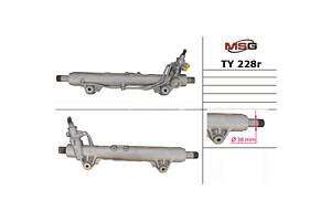 Рульова рейка з ГПК TY228R TOYOTA Land Cruiser 200 07-21; LEXUS LX570 08-22