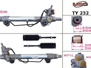 Рулевая рейка с ГУР TY232 TOYOTA Land Cruiser Prado 150 09-, 4Runner 09-, FJ Cruiser 06-16