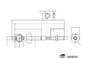 Рулевая тягa с контргайкой на Countryman, M2, M6, One, Seria 1, Seria 2, X1, X2