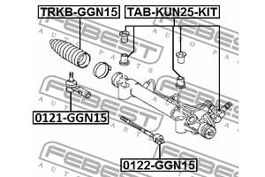 Рулевой наконечник TOYOTA FORTUNER (_N5_, _N6_) 2004-2015 г.