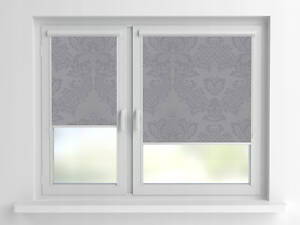 Рулонна штора Rolets Квіти 2-7649-1600 160x170 см закритого типу Світло-сіра