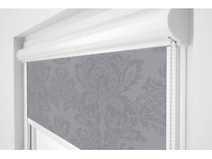 Рулонна штора Rolets Квіти 2-7649-475 47.5x170 см закритого типу Світло-сіра