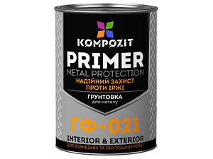 Ґрунтовка ГФ-021 Kompozit®, 2,8 кг, Червоно-коричневий