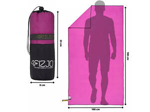 Рушник спортивний 4FIZJO XL 180 x 100 см з мікрофібри Pink (P-5907739317230)