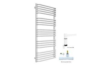Рушникосушка комбінована Terma Alex 1140x400 White, тен ONE + вентиль Unico