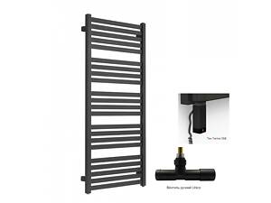 Рушникосушка комбінована Terma Marlin 1185x530 Black mat, тен ONE + вентиль Unico