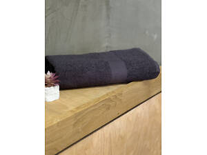 Полотенце Ecotton 50х80 см махровое темно-серого графитового цвета Dark Grey.