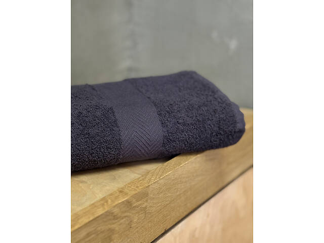 Полотенце Ecotton 50х80 см махровое темно-серого графитового цвета Dark Grey. - Фото 2