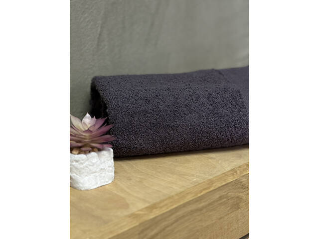 Полотенце Ecotton 50х80 см махровое темно-серого графитового цвета Dark Grey. - Фото 5