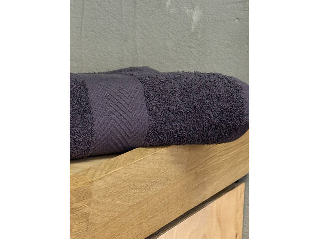 Полотенце Ecotton 50х80 см махровое темно-серого графитового цвета Dark Grey. - Фото 6