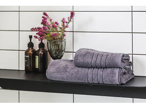 Полотенце Ecotton 50х90 см махровое высокой плотности 420 г/м² серый Antracite.