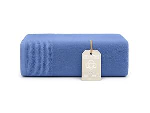 Рушник махровий 50х90 см пл 600 г/м2 для рук і обличчя натуральна бавовна синій