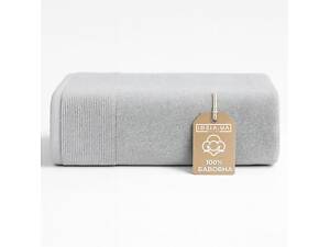 Рушник махровий 70х140 см пл 600 г/м2 банний для тіла натуральна бавовна сірий