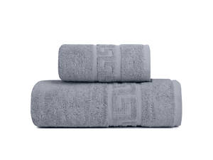 Рушник махровий 70х140 см Версаче IDEIA, щільність 500 г/м2, банний, натуральна бавовна, темно-сірий