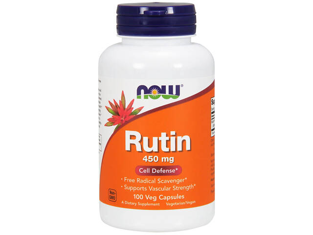 Рутин Now Foods Rutin 450 мг 100 вегетаріанських капсул (NF0735) - Фото 1