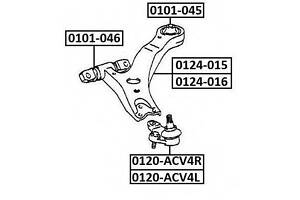 РЫЧАГ ПЕРЕДНИЙ ЛЕВЫЙ (TOYOTA CAMRY ACV30MCV30 2001-2006) AKITAKA 0124030 на TOYOTA HARRIER (MCU3_, MHU3_, ACU3_, GSU3_)